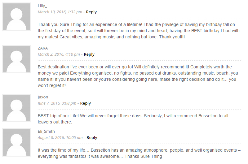 Busselton Leavers Feedback