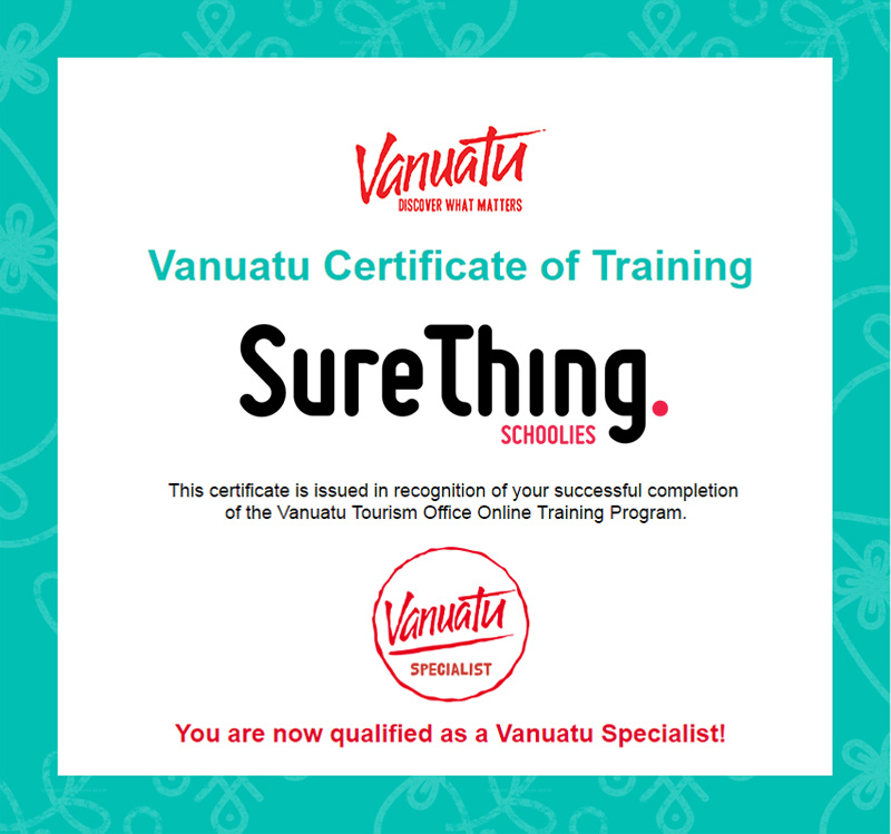 Vanuatu Schoolies Specialist